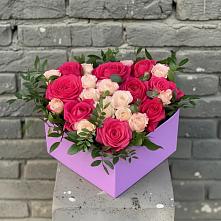 Цветочная композиция из Розы в коробке в Терволово