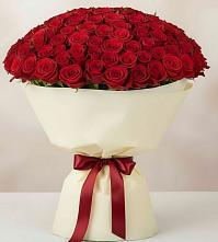 Букет 101 Красная роза Милано в Терволово