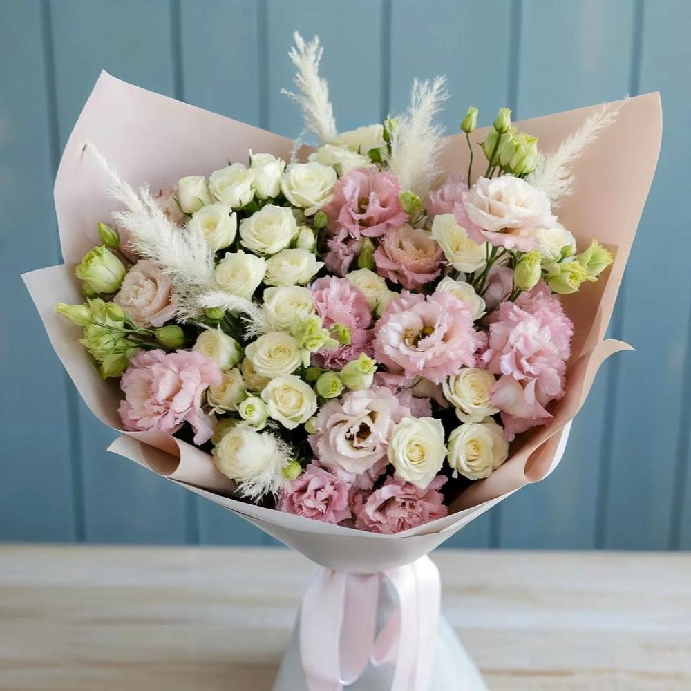 Букет цветов из: Альстромерии и Розы в Терволово