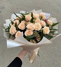 Букет Кремовые розы Латте в Терволово