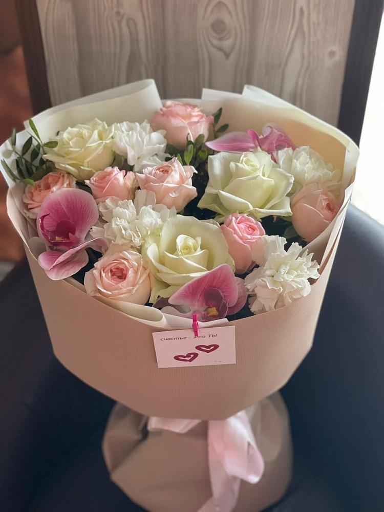 Букет цветов из: Орхидеи, Розы и Гвоздики в Терволово