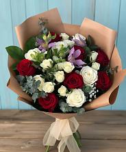 Букет цветов из:  Розы и Альстромерии в Терволово
