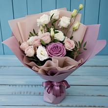 Букет цветов из:  Розы и Лизиантусы в Терволово