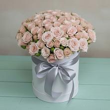 Цветочная композиция из Розы в шляпной коробке в Терволово