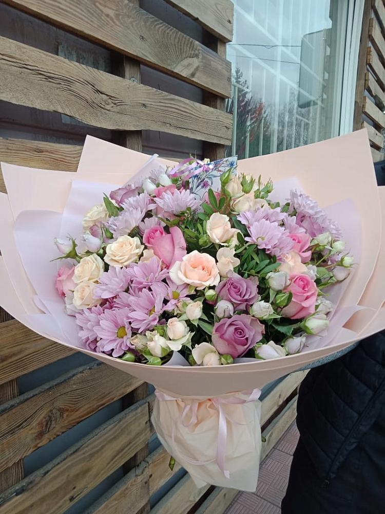 Букет цветов из: Розы и Хризантемы в Терволово