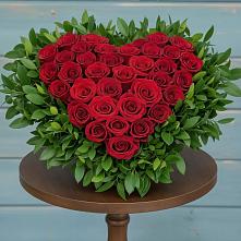 Цветочная композиция из Розы в виде сердца в Терволово