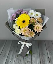 Букет цветов из:  Розы, Герберы и Хризантемы в Терволово