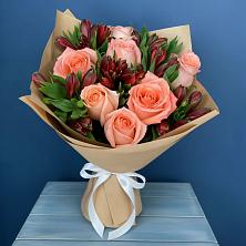 Букет цветов из:  Розы и Альстромерии в Терволово