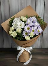 Букет цветов из:  Хризантемы и Розы в Терволово