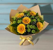 Букет цветов из:  Герберы и Хризантемы в Терволово