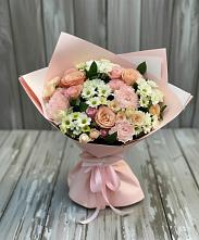 Букет цветов из:  Гвоздики, Розы и Хризантемы в Терволово