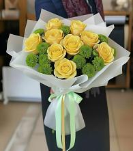 Букет цветов из:  Хризантемы и Розы в Терволово