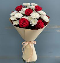 Букет цветов из:  Розы и Хризантемы в Терволово