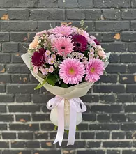 Букет цветов из:  Герберы и Хризантемы в Терволово