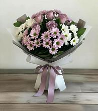 Букет цветов из:  Хризантемы и Розы в Терволово