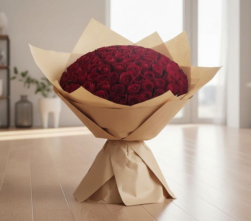 Букет 101 Красная роза в Терволово