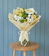 Букет цветов из:  Хризантемы и Розы #REPLACE_PRED# Терволово