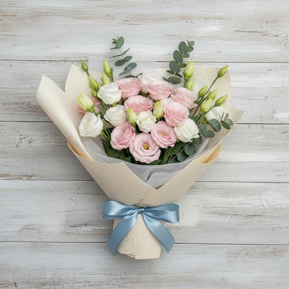 Букет цветов из: Лизиантусы в Терволово